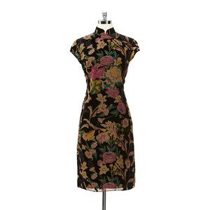 J. Peterman Velvet Qipao Dress Kimono style neck, Gorgeous. New. XL 14